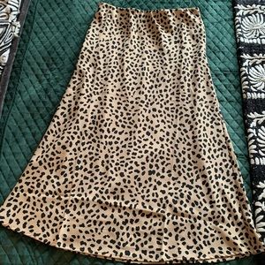 A-Line leopard print skirt